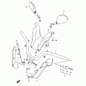 Схема вузла: Кермо & Тросики для Suzuki UH150 Burgman