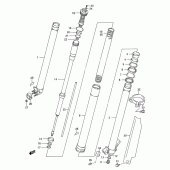 Схема вузла: Передня вилка (Model r/s) для Suzuki RM250