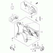 Схема узла: Задний фонарь (Стоп-сигнал) (Model k5) для Suzuki AN650 Burgman (EU analogue of SkyWave)