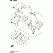Схема вузла: Задній гальмівний супорт для Suzuki DR-Z400 DR-Z400SM