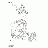 Схема узла: Переднее колесо (Sv650sl2 e2) для Suzuki SV650
