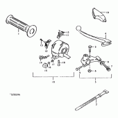 Схема вузла: Лівий пульт керування кермовим (E4, e18, e39) для Suzuki TS250