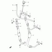 Схема узла: Шланг масляный для Suzuki DR350