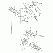 Схема вузла: Ручки керма для Suzuki DF200