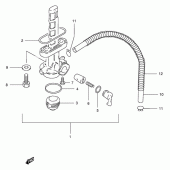 Схема вузла: Паливний кран Suzuki TS125