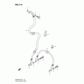 Схема узла: Передний тормозной шланг (Gsr750uel2 e21) для Suzuki GSR750