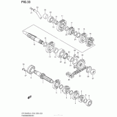Схема узла: Трансмиссия для Suzuki DR-Z400 DR-Z400S