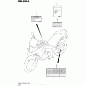 Схема вузла: Інформаційні наклейки (Dl650Al7 E03) для Suzuki DL650 V-Strom