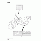 Схема узла: Информационные наклейки для Suzuki DR-Z400 DR-Z400S