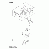 Схема вузла: Передній гальмівний циліндр (Gs500h p28) для Suzuki GS500