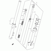 Схема вузла: Передня вилка для Suzuki RV125