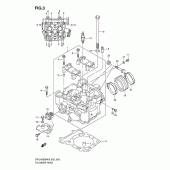 Схема вузла: Головка циліндра Suzuki DR-Z400 DR-Z400SM