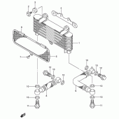 Схема вузла: Олійний охолоджувач для Suzuki DL1000 V-Strom