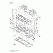 Схема узла: Головка цилиндра для Suzuki GSX1300 Hayabusa