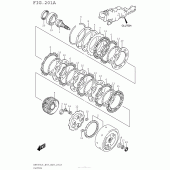 Схема вузла: Зчеплення для Suzuki AN650 Burgman (EU analogue of SkyWave)