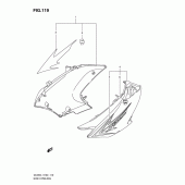Схема узла: Передний боковой обтекатель для Suzuki DL650 V-Strom