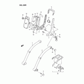 Схема вузла: Опори пасажира (Model s) для Suzuki VS1400 Intruder 1400