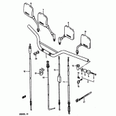 Схема узла: Руль & Тросики для Suzuki DR800