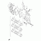 Схема вузла: Передній гальмівний супорт для Suzuki GSX-R750