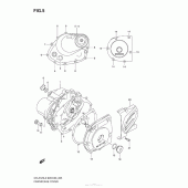 Схема узла: Крышки картера для Suzuki DR-Z125 DR-Z125L