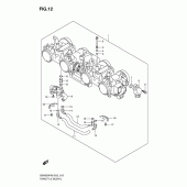 Схема вузла: Дросельна заслінка для Suzuki GSX650