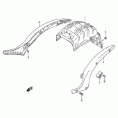 Схема вузла: Кронштейн заднього крила Suzuki VL800 Intruder Volusia
