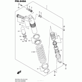 Схема вузла: Задній амортизатор для Suzuki RM-Z450