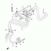 Схема узла: Система индукции воздуха (Gs500k4/uk4/fk4/fuk4 p2,  p19,  p54) для Suzuki GS500