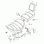 Схема вузла: Сидіння для Suzuki LS650 Savage