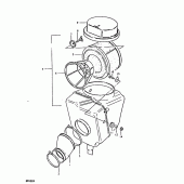 Схема вузла: Повітряний фільтр для Suzuki RM100