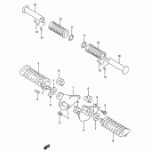 Схема вузла: Підніжки для Suzuki GZ125 Marauder
