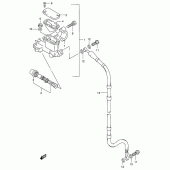Схема узла: Передний тормозной цилиндр (Model t/v/w) для Suzuki RM125