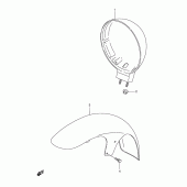 Схема вузла: Переднє крило для Suzuki VS800 Intruder 800