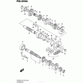 Схема вузла: Трансмісія для Suzuki DR200 DR200S