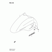Схема вузла: Переднє крило (An400zal1 e51) для Suzuki AN400 Burgman (EU analogue of SkyWave)