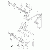 Схема узла: Копирный вал & Вилки & Вал переключения для Suzuki TL1000