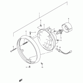 Схема вузла: Фара (Sv650x/ux/y/uy/k1/uk1/k2/uk2) для Suzuki SV650