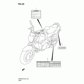 Схема вузла: Інформаційні наклейки для Suzuki GSR600