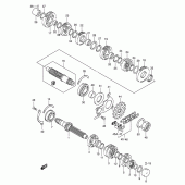 Схема вузла: Трансмісія для Suzuki GSF600 Bandit S