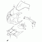 Схема узла: Передний обтекатель (Model k2) для Suzuki GSX-R750