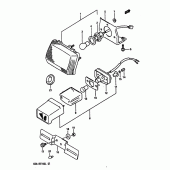 Схема узла: Задний фонарь (Стоп-сигнал) (E1) для Suzuki GSX-R1100