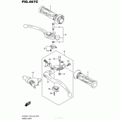 Схема вузла: Ручки керма (Dl650Al7 E33) для Suzuki DL650 V-Strom