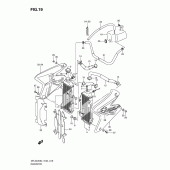 Схема узла: Радиатор для Suzuki DR-Z400 DR-Z400S