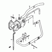 Схема вузла: Система індукції повітря (Dr350sr e18, dr350sn/sp/sup/sr e39) для Suzuki DR350