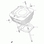 Схема узла: Цилиндр для Suzuki TU250