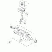 Схема вузла: Колінчастий вал & Поршень для Suzuki GSX1300 Hayabusa