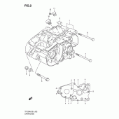Схема узла: Картер двигателя для Suzuki TF125