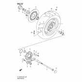 Схема узла: Заднее колесо для Suzuki VL1500 Intruder C1500/ Boulevard C90