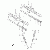 Схема узла: Распредвал & Клапан для Suzuki GSX-R400