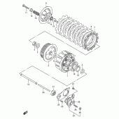 Схема вузла: Зчеплення для Suzuki GS500
